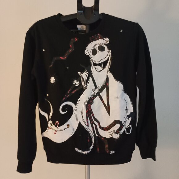 Disney Nightmare Before Christmas Black Light Up Sweatshirt Unisex Size Small S - Picture 6 of 16